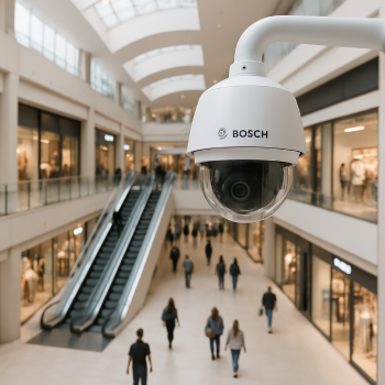 Bosch CCTV with People Counting Analytics counting the number of people entered and present in mall